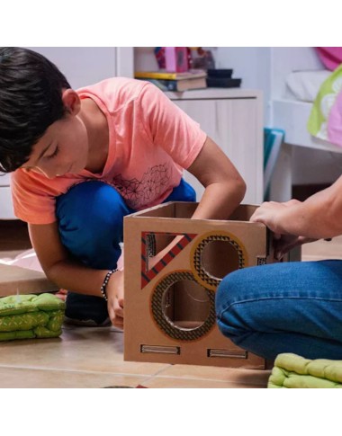 Montessori toy box with shape accessories