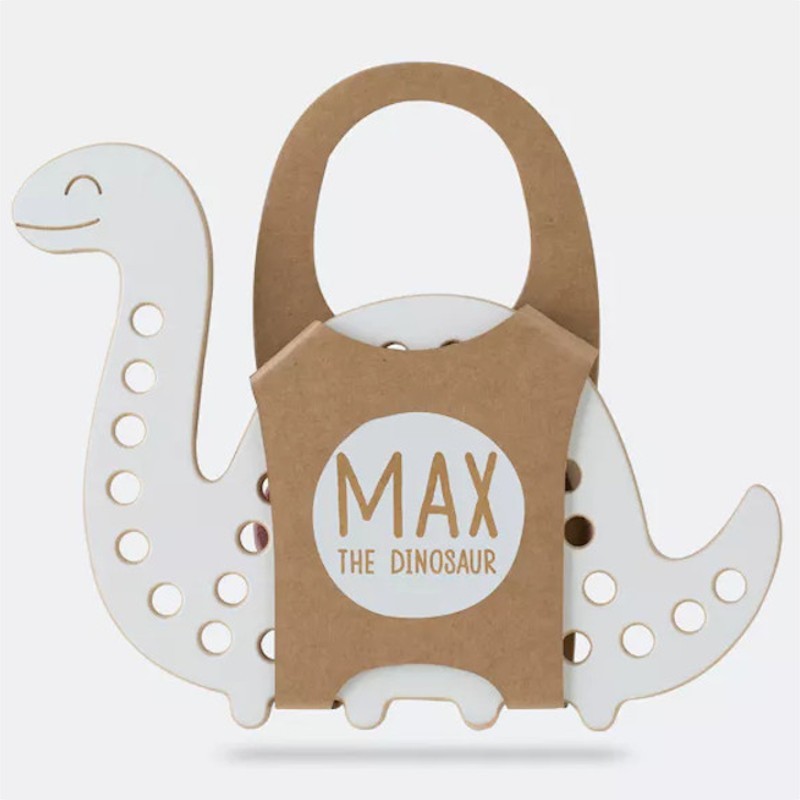 Juguete de cordones Max dinosaurio de madera Montessori