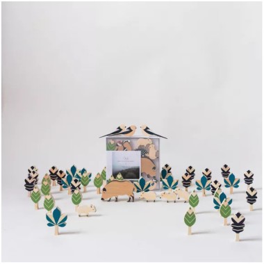 Forest animals set, wooden toy, for children from 3 to 8 years of age