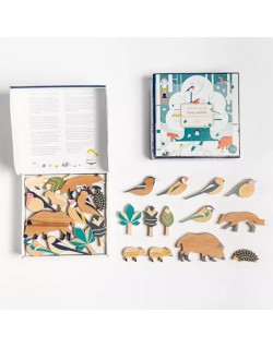 Set animales del bosque, juguete de madera, para niños de 3 a 8 años