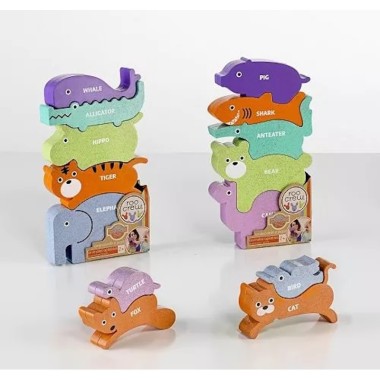 Game Animals Bio. Stackable Animals Puzzle