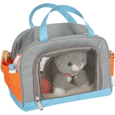 Montessori Plush Cat with Transport Bag and Care Set | Toy to Develop Empathy and Social Skills