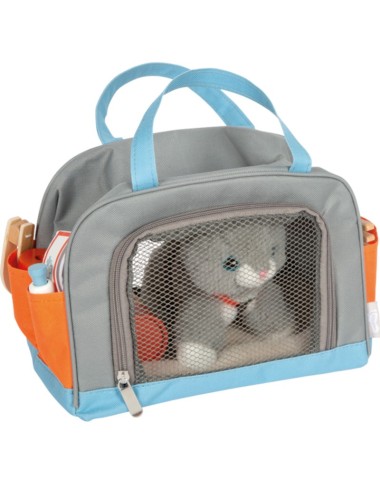 Montessori Plush Cat with Transport Bag and Care Set | Toy to Develop Empathy and Social Skills