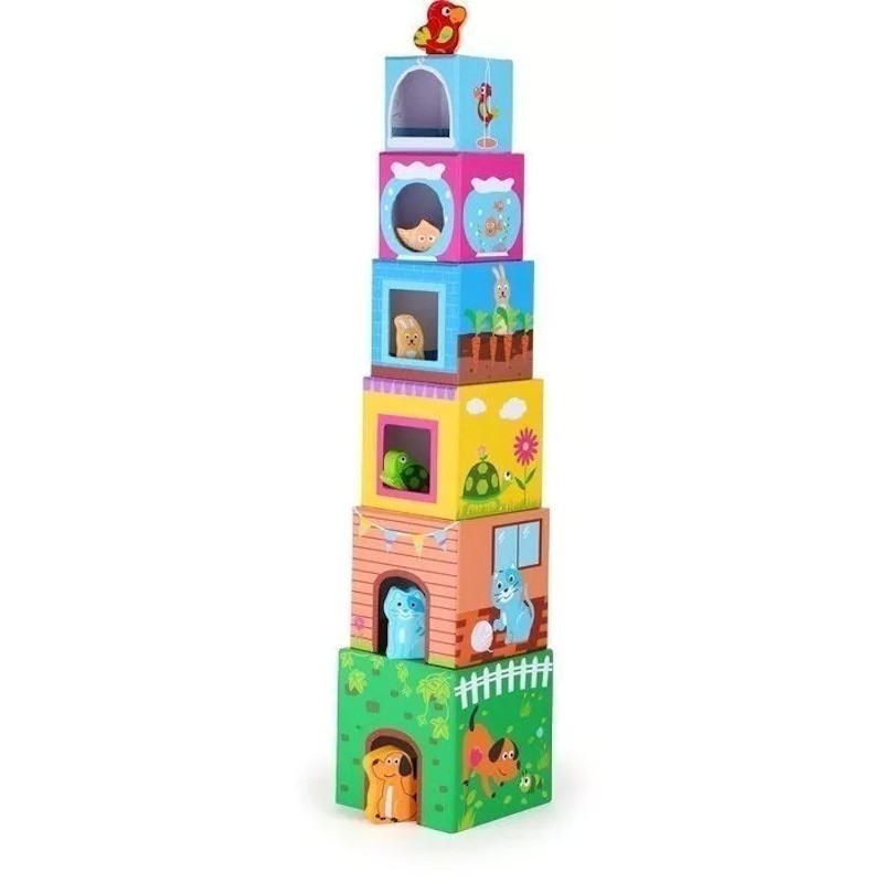 Stackable cubes with mascots